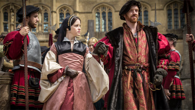 Henry VIII and Anne Boleyn pop out for a stroll in the BBC’s ‘Wolf Hall’ (Pic: BBC)