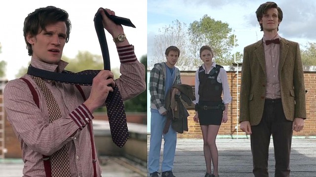 The Doctor and his borrowed clothes in ‘The Eleventh Hour’ (Pic: BBC)