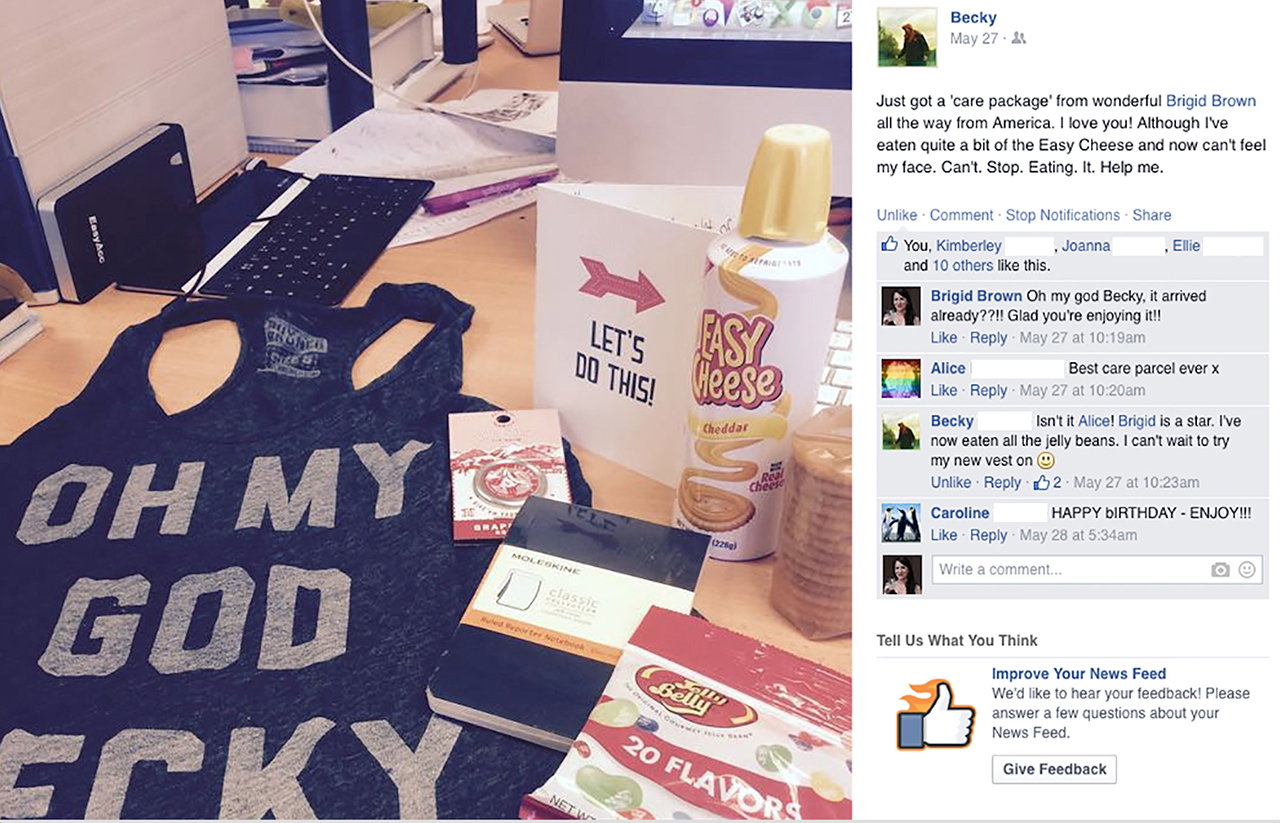 The Sir Mix-a-a-Lot tee inspired the gift giving, and the rest fell into place. (Facebook)
