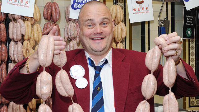 Comedian Al Murray and his British bangers (Pic: Eamonn McCormack/Getty Images)