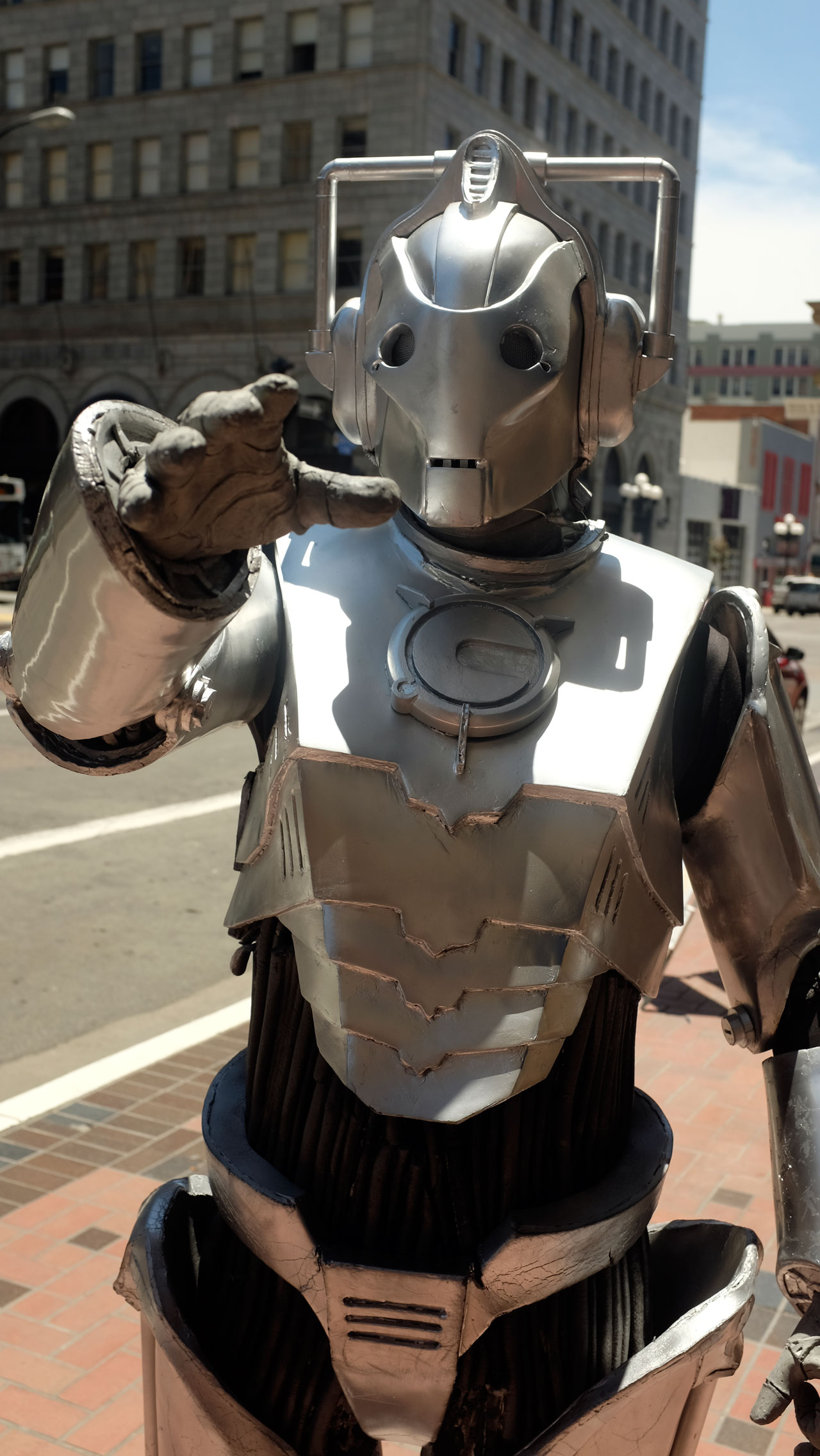 This Cyberman won Best Cosplay at the 'Doctor Who' fan meet up? But is it really cosplay... (Photo: Kevin Wicks/BBC AMERICA)