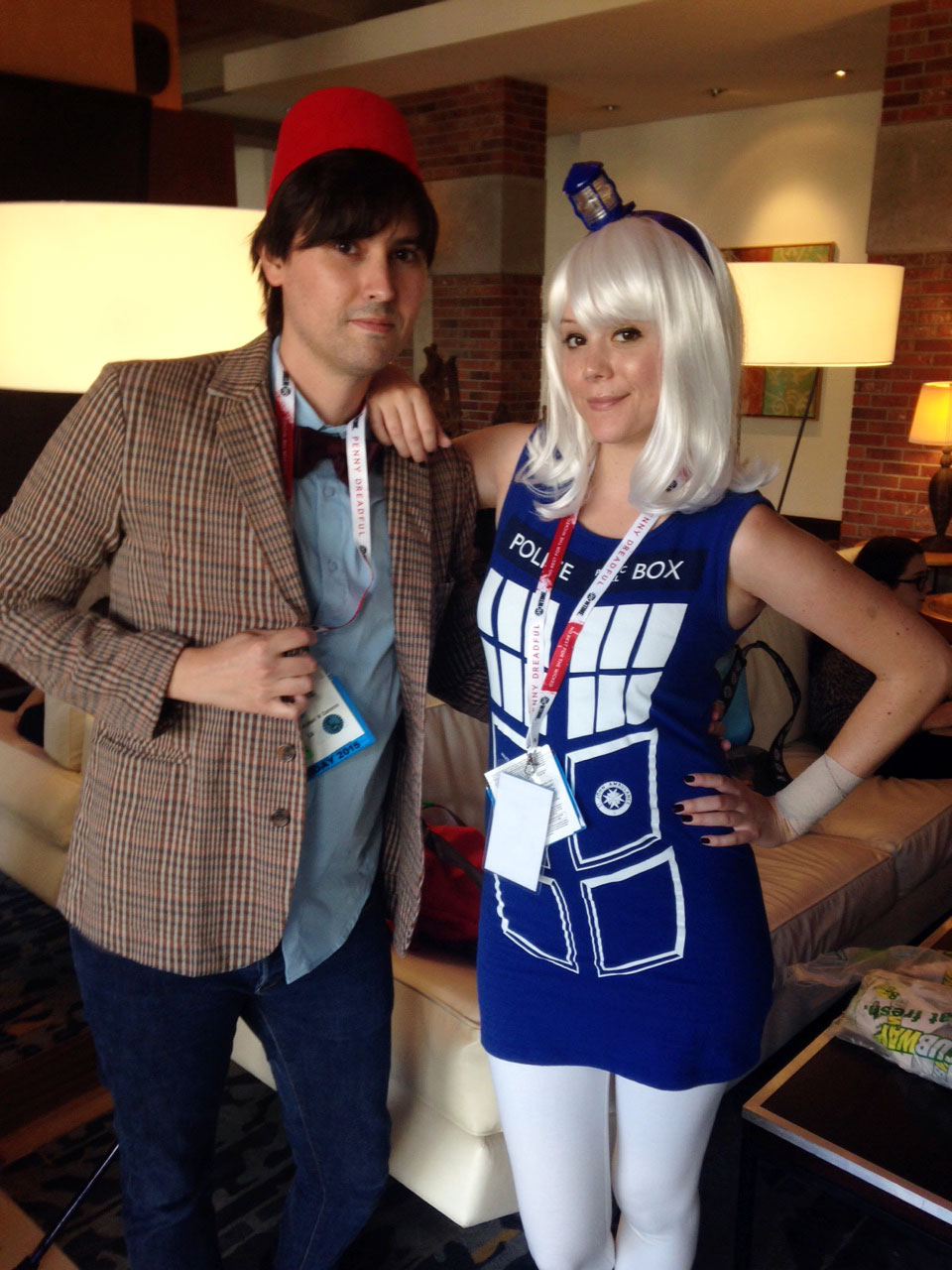 Eleventh Doctor with a Fez and a TARDIS. It's all about the headgear. (Photo: Kevin Wicks/BBC AMERICA)