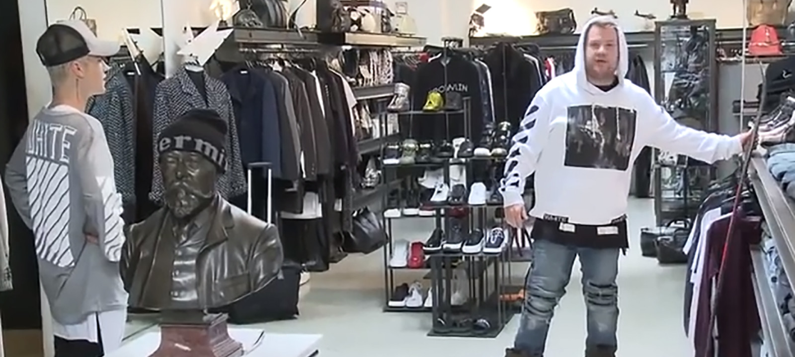 Watch James Corden And Justin Bieber Go Clothes Shopping