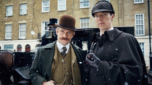 Martin Freeman and Benedict Cumberbatch in ‘Sherlock: The Abominable Bride’ (Photo: BBC)