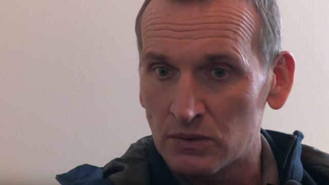 Christopher Eccleston in a film by Gerard Groves.