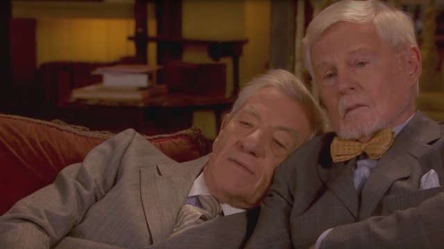 Ian McKellen and Derek Jacobi watch Eurovision