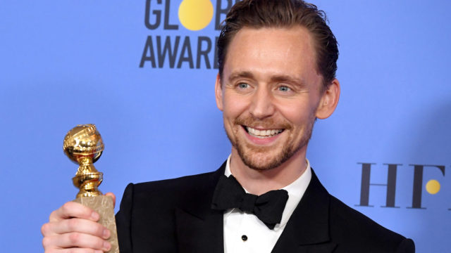 Actor Tom Hiddleston, winner of Best Actor in a Miniseries or Television Film for ‘The Night Manager,’ poses in the press room during the 74th Annual Golden Globe Awards at The Beverly Hilton Hotel on January 8, 2017 in Beverly Hills, California.