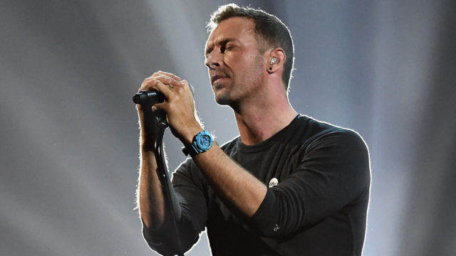 Chris Martin performs a tribute to George Michael on stage at The BRIT Awards 2017 at The O2 Arena on February 22, 2017 in London, England.