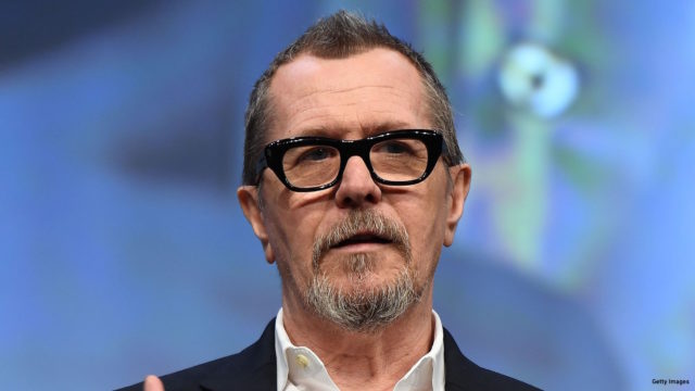 Actor Gary Oldman speaks onstage at Focus Features luncheon and studio program celebrating 15 Years during CinemaCon at The Colosseum at Caesars Palace on March 29, 2017 in Las Vegas, Neva / AFP PHOTO / ANGELA WEISS