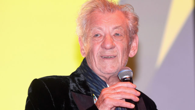 Sir Ian McKellen presents the award for Empire Legend during the THREE Empire awards at The Roundhouse on March 19, 2017 in London, England.
