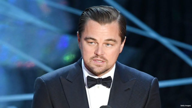 Actor Leonardo DiCaprio speaks onstage during the 89th Annual Academy Awards at Hollywood & Highland Center on February 26, 2017 in Hollywood, California.