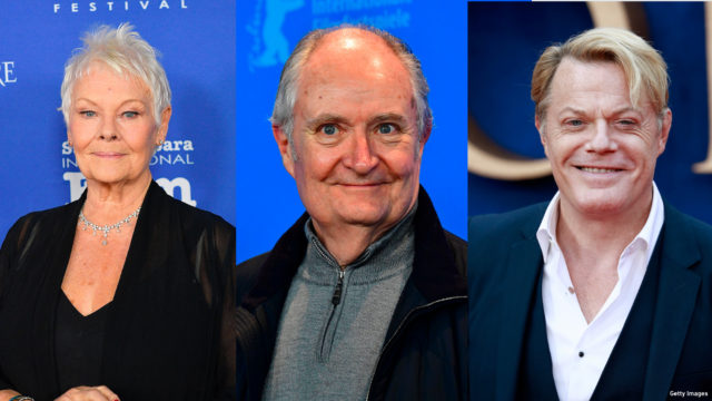 Composite image of Dame Judi Dench, Jim Broadbent and Eddie Izzard