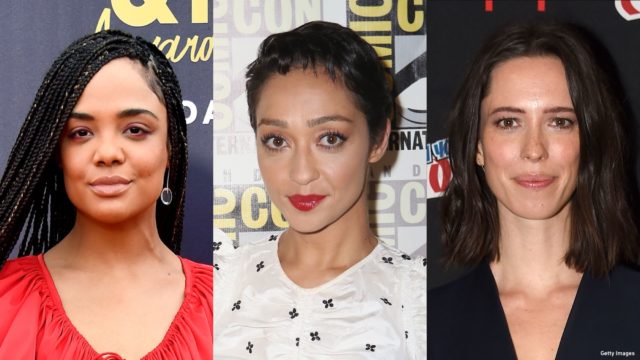 Composite image of Tessa Thompson, Ruth Negga and Rebecca Hall