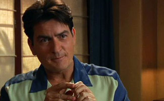 Charlie Sheen Gets Jelly-Kneed in a Stare-Down With Clint Eastwood