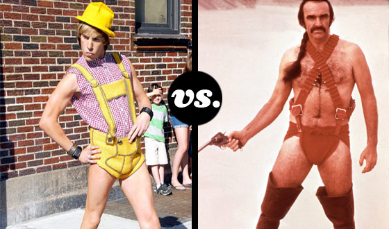 Bruno Takes on Connery’s Zardoz in a Tournament of Fashion Faux Pas