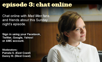 Chat Online About <em>Mad Men</em> Episode 3 on Sunday Night