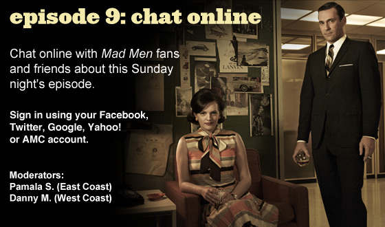 Chat Online About <em>Mad Men</em> Episode 9 on Sunday Night