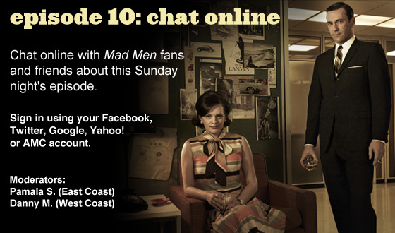 Chat Online About <em>Mad Men</em> Episode 10 on Sunday Night