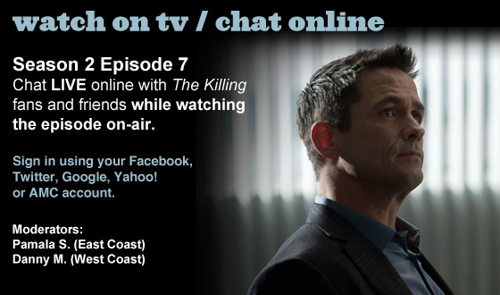 Chat Online About <em>The Killing</em> Season 2 Episode 7 This Sunday Night
