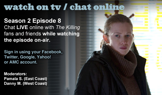 Chat Online About <em>The Killing</em> Season 2 Episode 8 This Sunday Night