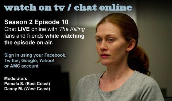 Chat Online About <em>The Killing</em> Season 2 Episode 10 This Sunday Night