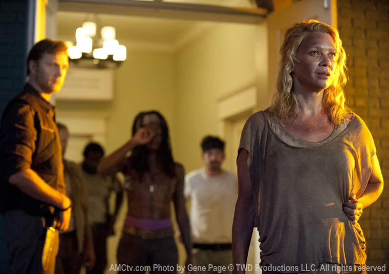 The Governor (David Morrissey), Michonne (Danai Gurira) and Andrea (Laurie Holden) in Episode 3 of The Walking Dead