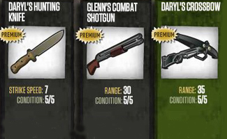 The Most Popular Weapons in <em>The Walking Dead</em> Social Game