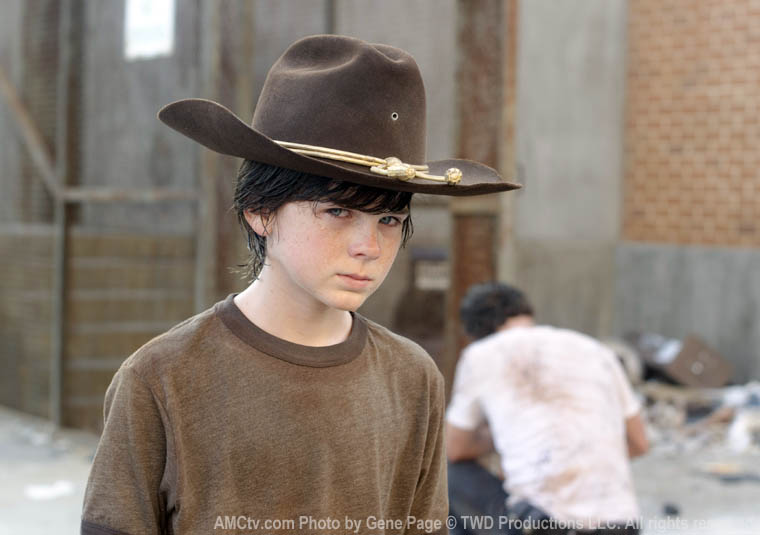 Carl Grimes (Chandler Riggs) in Episode 4 of The Walking Dead