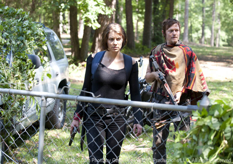 Maggie Greene (Lauren Cohan) and Daryl Dixon (Norman Reedus) in Episode 5 of The Walking Dead