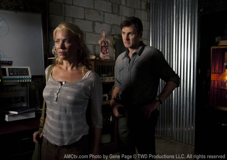 Andrea (Laurie Holden) and the Governor (David Morrissey) in Episode 7 of The Walking Dead