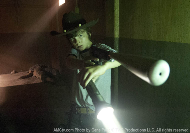 Carl Grimes (Chandler Riggs) in Episode 8 of The Walking Dead