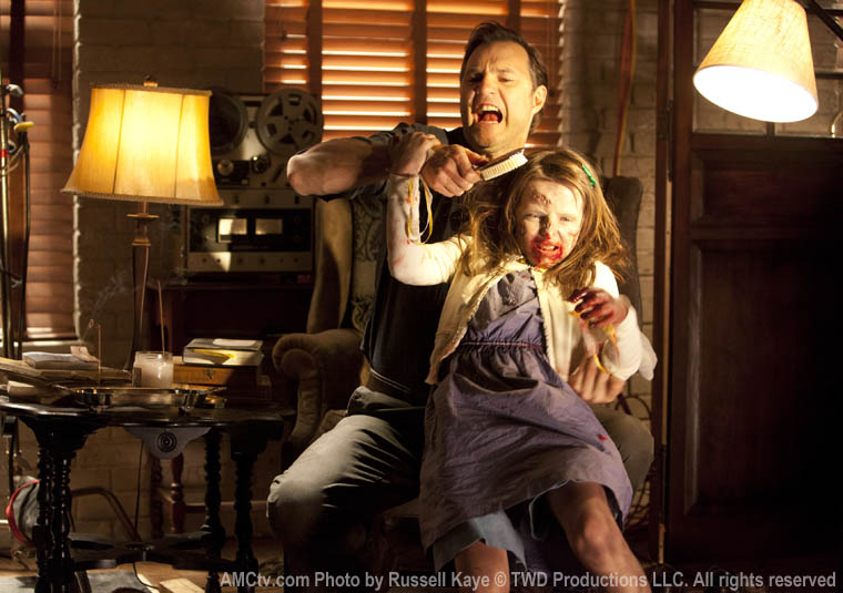 The Governor (David Morrissey) and Penny (Kylie Ann Syzmanski) in Episode 5 of The Walking Dead