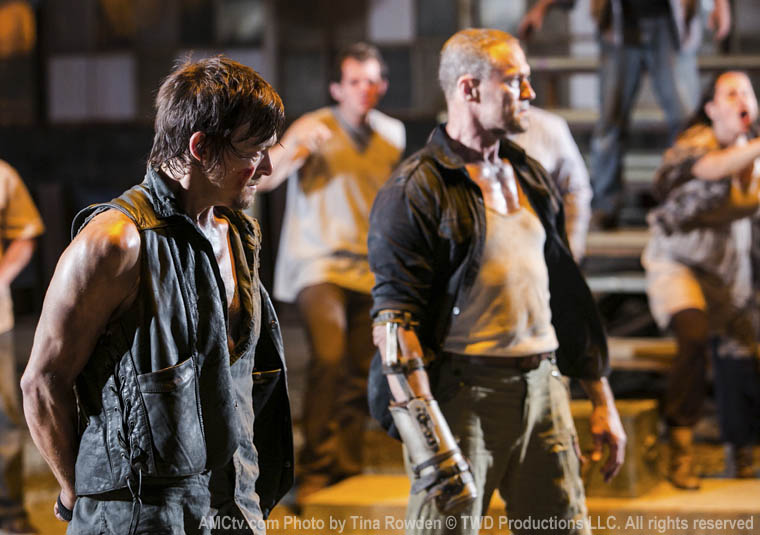 Daryl Dixon (Norman Reedus) and Merle Dixon (Michael Rooker) in Episode 9 of The Walking Dead