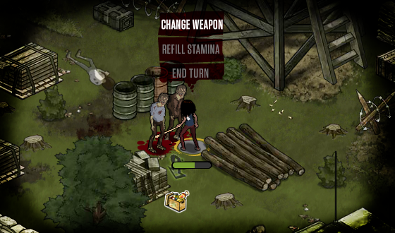 Switching Weapons During a Mission in <em>The Walking Dead</em> Social Game