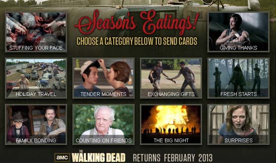 <em>The Walking Dead</em> Video E-Cards Arrive Just in Time for the Holidays