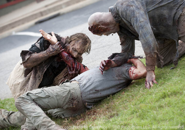 Walkers in Episode 9 of The Walking Dead