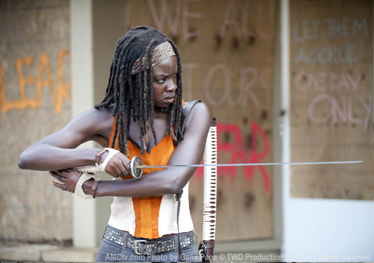Michonne (Danai Gurira) in Episode 12 of The Walking Dead