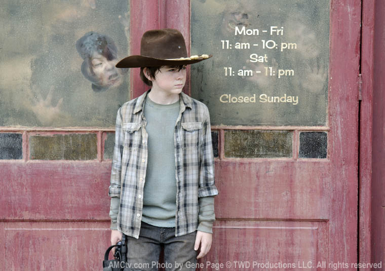 Carl Grimes (Chandler Riggs) in Episode 12 of The Walking Dead