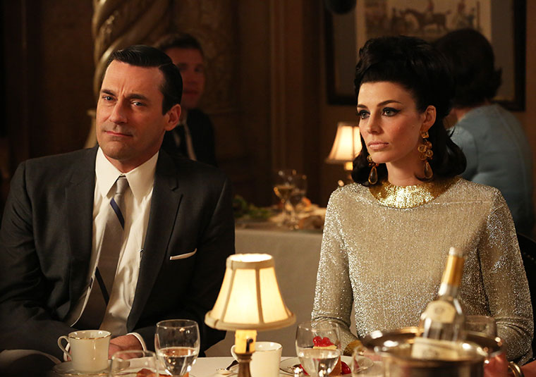 Don Draper (Jon Hamm) and Megan Draper (Jessica Paré) in Mad Men