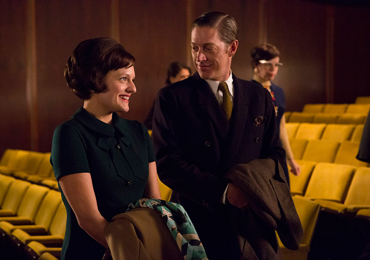 Peggy Olson (Elisabeth Moss) and Ted Chaough (Kevin Rahm) in Mad Men