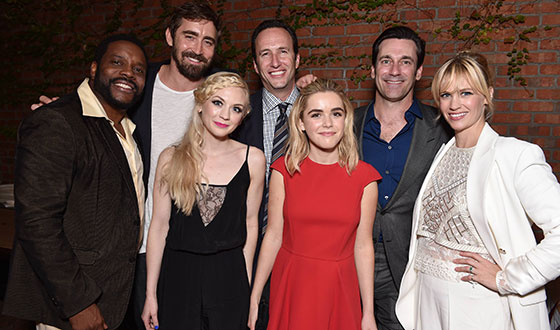 Photos – Jon Hamm, Emily Kinney and Fellow AMC Stars Mingle at Holiday Press Reception