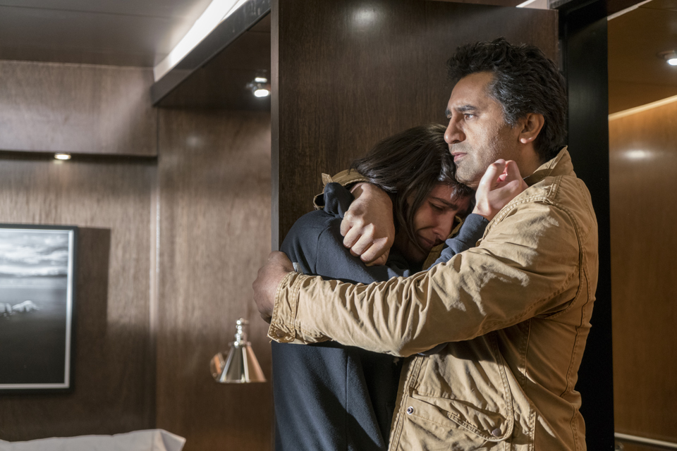 Christopher Manawa (Lorenzo James Henrie) and Travis Manawa (Cliff Curtis) in Episode 1 Photo by Richard Foreman/AMC