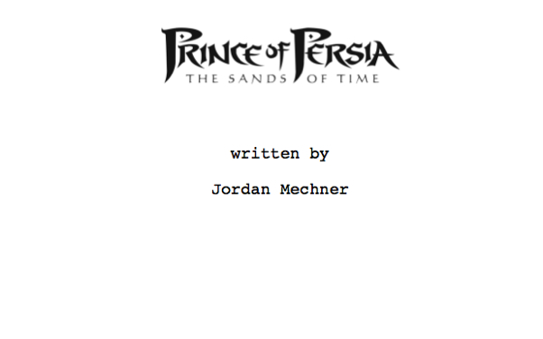 “Prince of Persia” Creator Puts Movie Script Up For All to See (photo)