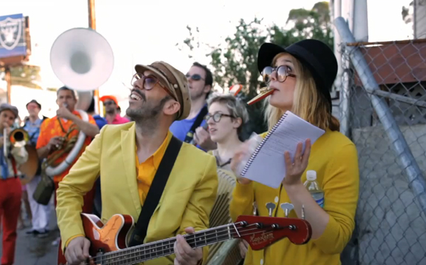 OK Go’s Parade Spells Band’s Name Out Using People On Streets Of LA (photo)