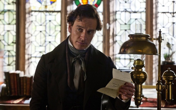 Michael Fassbender Senses Something in the “Eyre” (photo)