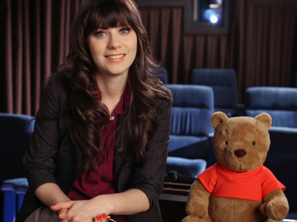 Zooey Deschanel, M. Ward, And Winnie the Pooh (photo)