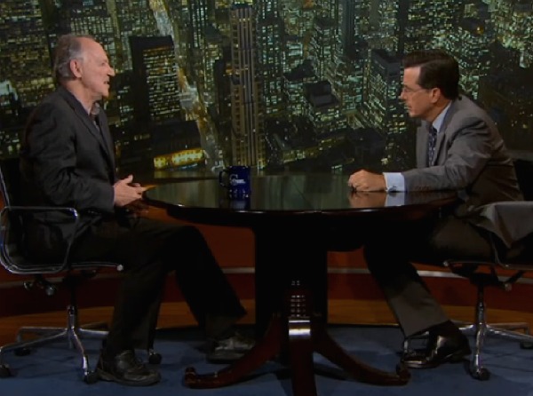 Werner Herzog Stops By The Colbert Report To Talk Albino Radioactive Crocodiles (photo)