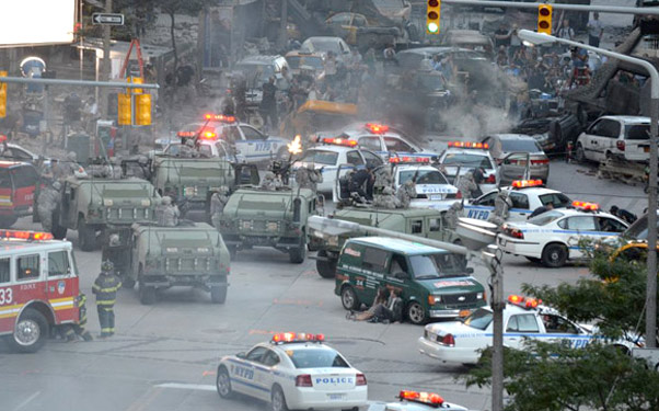 More heavy-duty fighting on “The Avengers” set (photo)