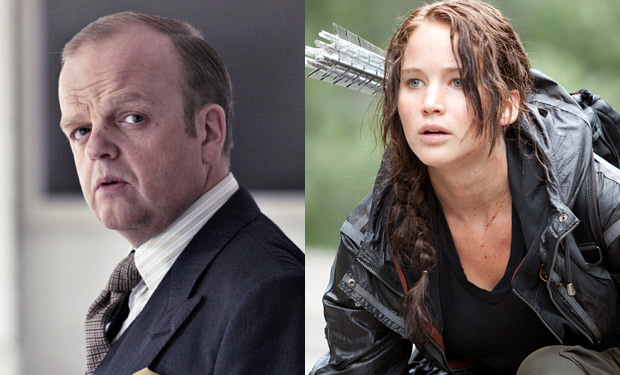 Toby Jones and Jennifer Lawrence