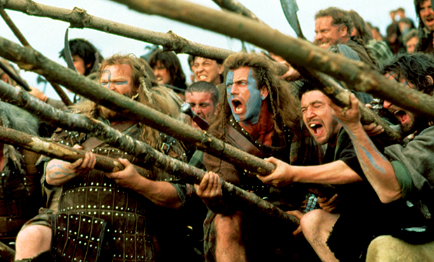 BRAVEHEART, Mel Gibson, 1995. TM and Copyright (c) 20th Century Fox Film Corp. All rights reserved.